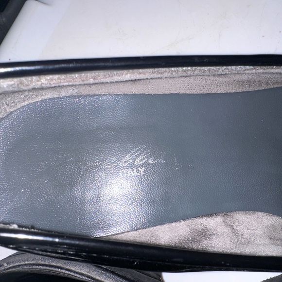 Italian Chunky Black Patent Leather Loafers with Calf Hair Upper Size 41 - Picture 8 of 8